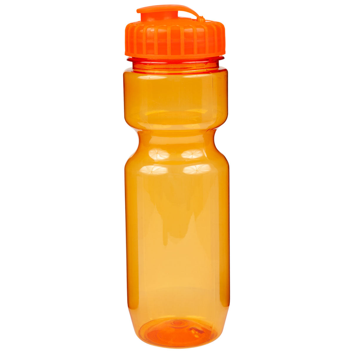 22 oz. Translucent Contour Bike Bottle - Translucent Orange With Translucent Orange Lid