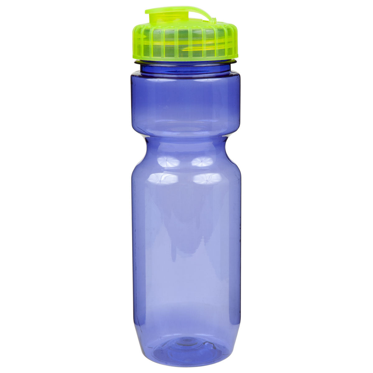 22 oz. Translucent Contour Bike Bottle - Translucent Purple With Translucent Yellow Lid