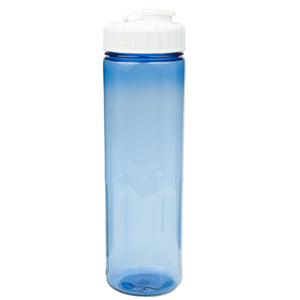 24 oz Prestige Bottle with Flip Top Lid - Translucent Blue With White Lid