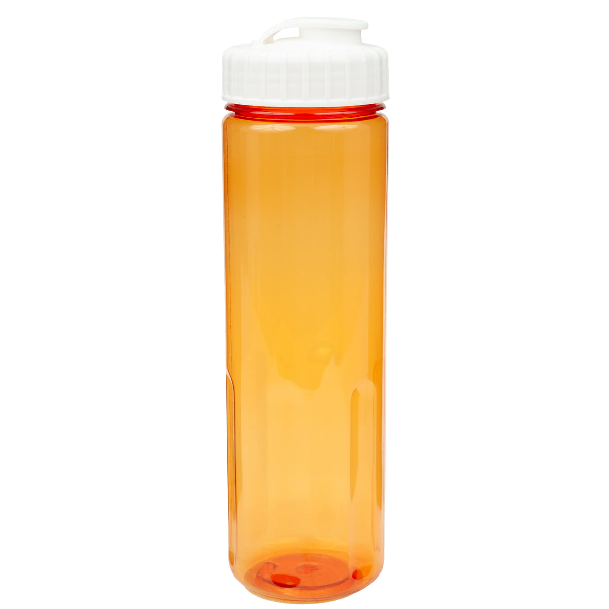 24 oz Prestige Bottle with Flip Top Lid - Translucent Orange With White Lid