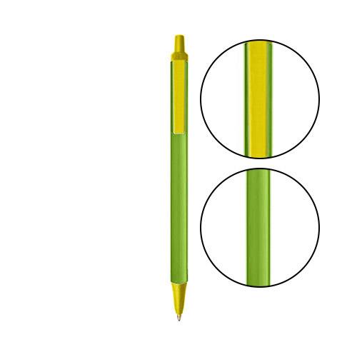 Metallic Green BIC® Clic Stic® Pen - Metallic Green With Yellow