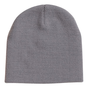 Knit Beanie Cap - Gray
