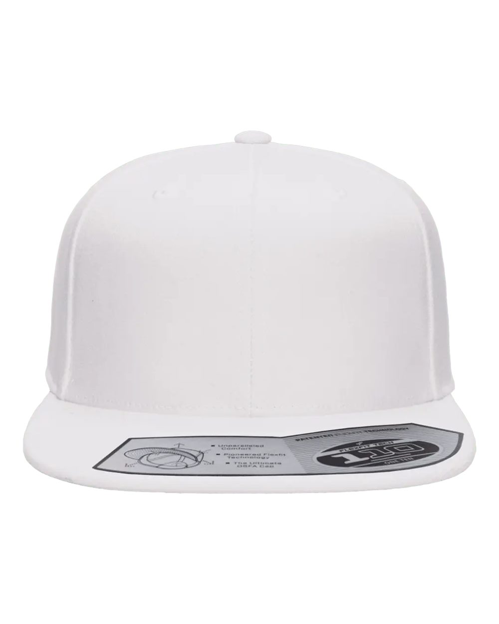 Flexfit Adult Wool Blend Snapback Cap - White