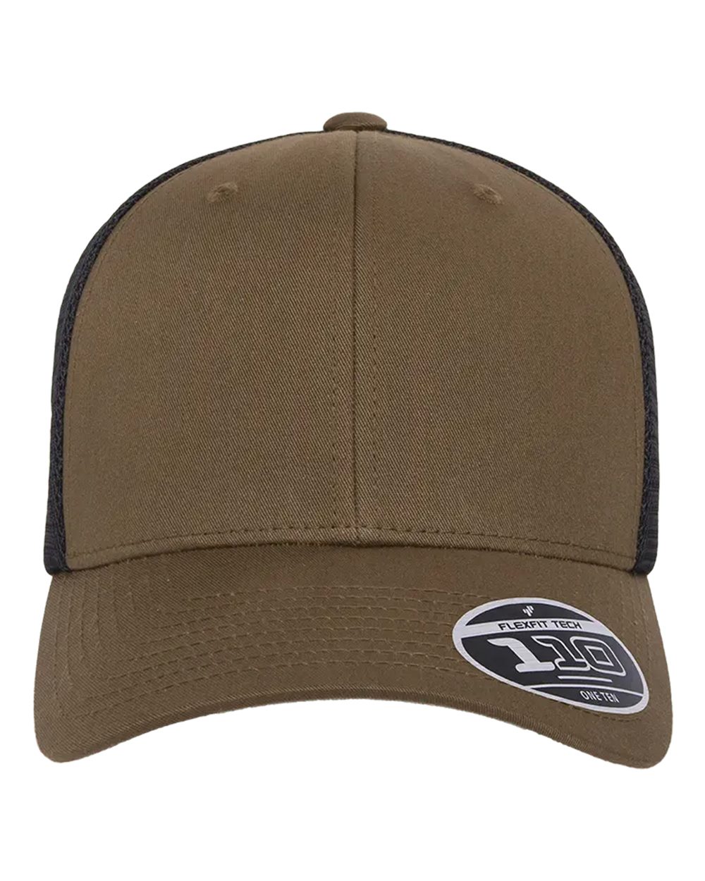 Flexfit Adult 110® Mesh Cap - Coyote Brown/ Black