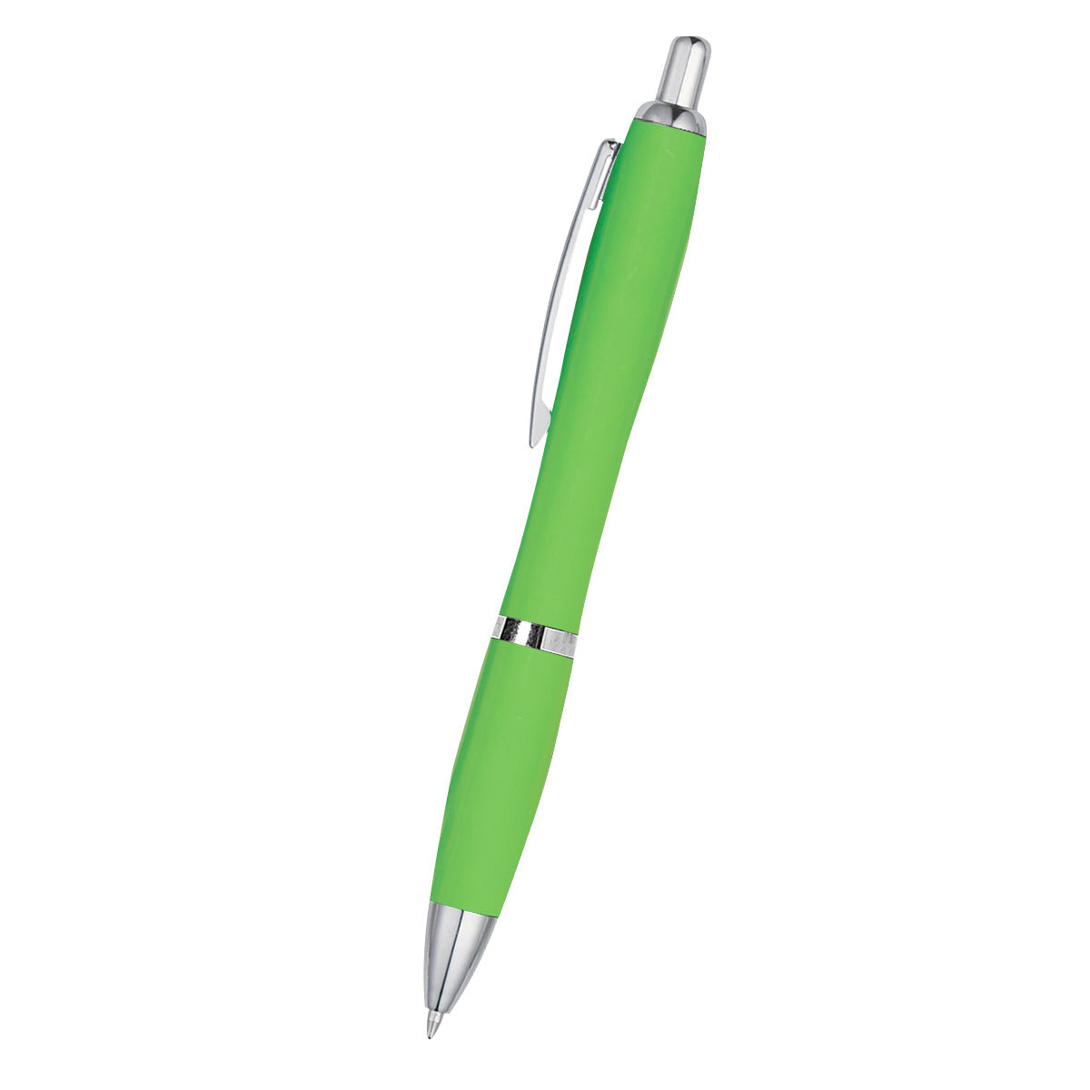 Satin Pen With Antimicrobial Additive - Lime With Lime