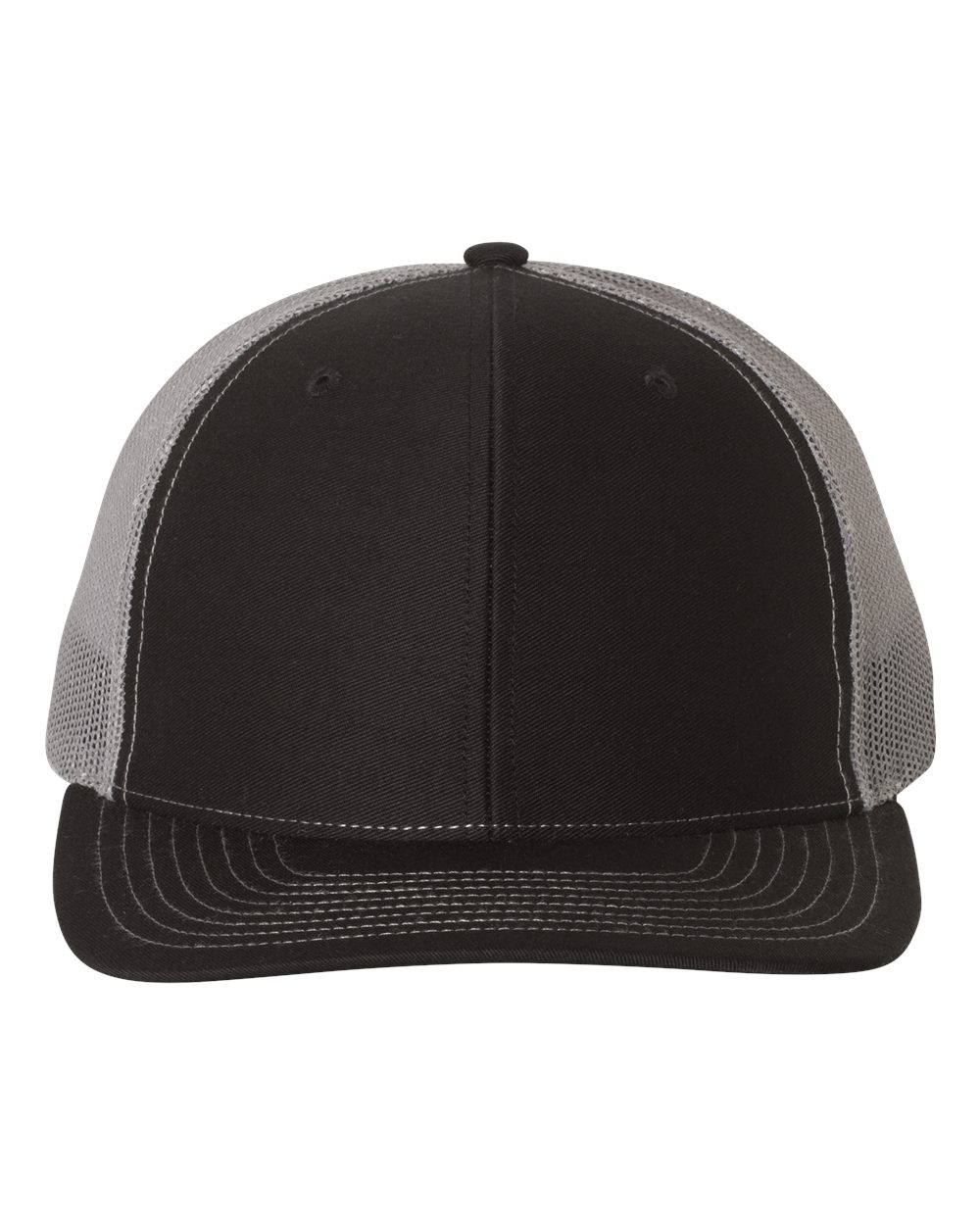 Richardson 112 Adjustable Snapback Trucker Cap - Black/ Charcoal