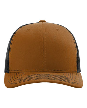 Richardson 112 Adjustable Snapback Trucker Cap - Carmel/ Black
