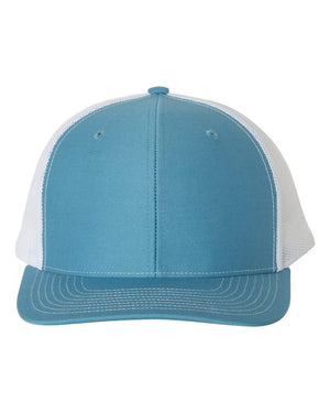 Richardson 112 Adjustable Snapback Trucker Cap - Columbia Blue/ White