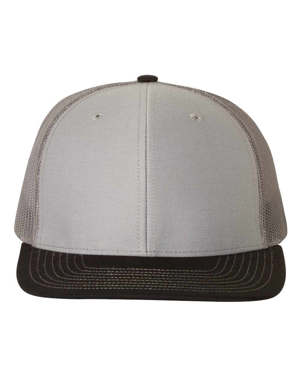 Richardson 112 Adjustable Snapback Trucker Cap - Grey/ Charcoal/ Black