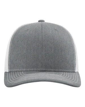 Richardson 112 Adjustable Snapback Trucker Cap - Heather Grey/ Light Grey