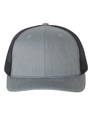 Richardson 112 Adjustable Snapback Trucker Cap - Heather Grey/ Navy