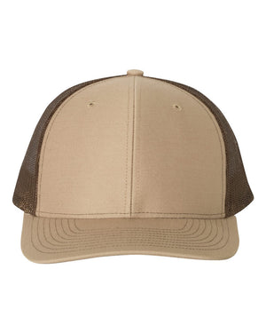 Richardson 112 Adjustable Snapback Trucker Cap - Khaki/ Coffee