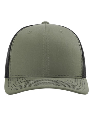 Richardson 112 Adjustable Snapback Trucker Cap - Loden/ Black