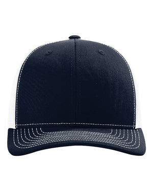 Richardson 112 Adjustable Snapback Trucker Cap - Navy/ White