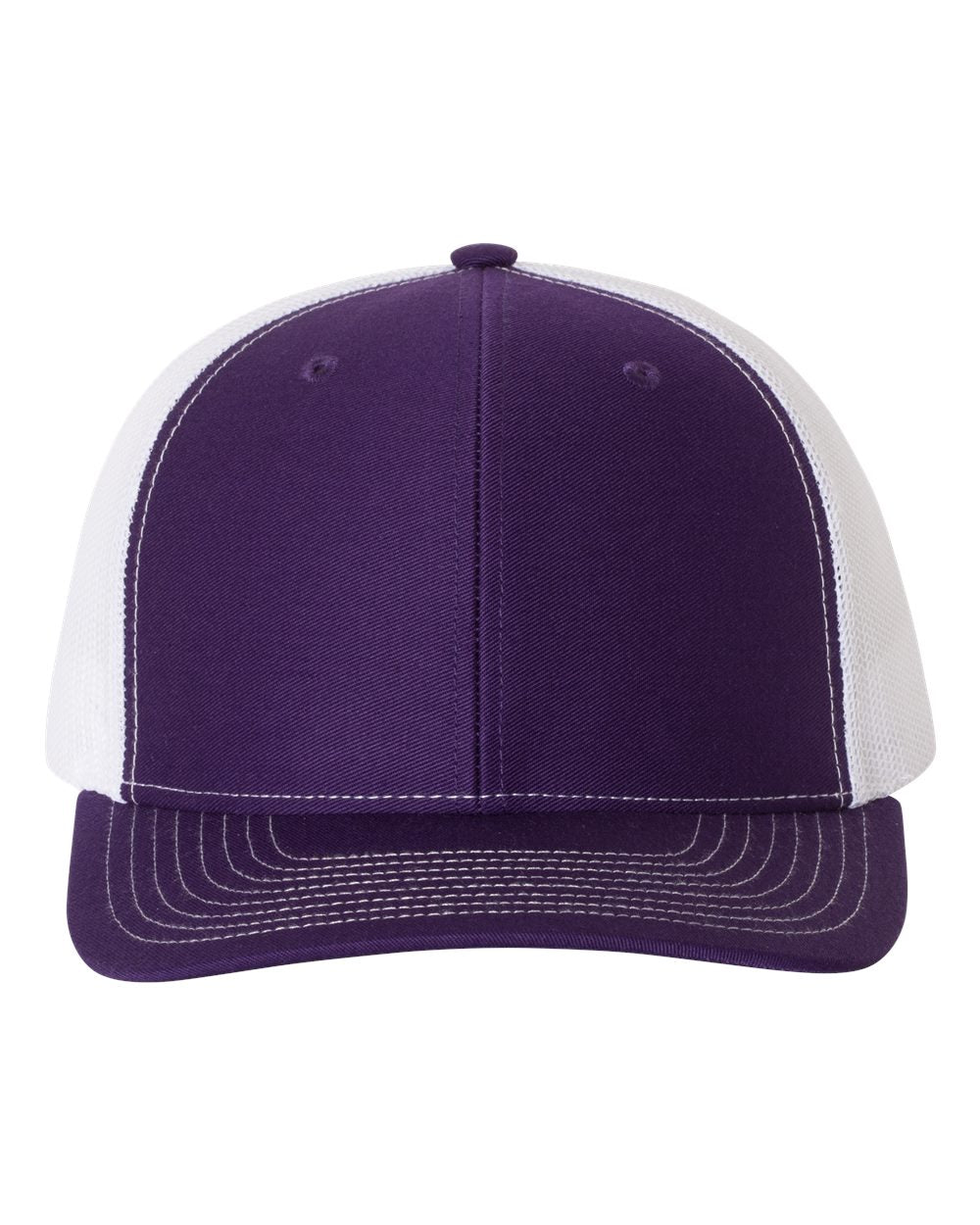 Richardson 112 Adjustable Snapback Trucker Cap - Purple/ White