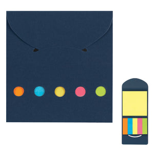 Sticky Notes And Flags In Pocket Case - Blue