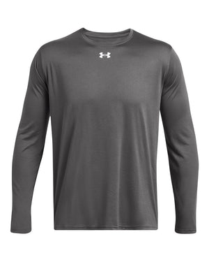 Under Armour Men's Team Tech Long-Sleeve T-Shirt - Castlerock/ White