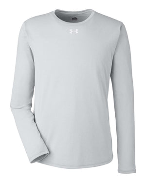 Under Armour Men's Team Tech Long-Sleeve T-Shirt - Mod Grey Light Heather/ White