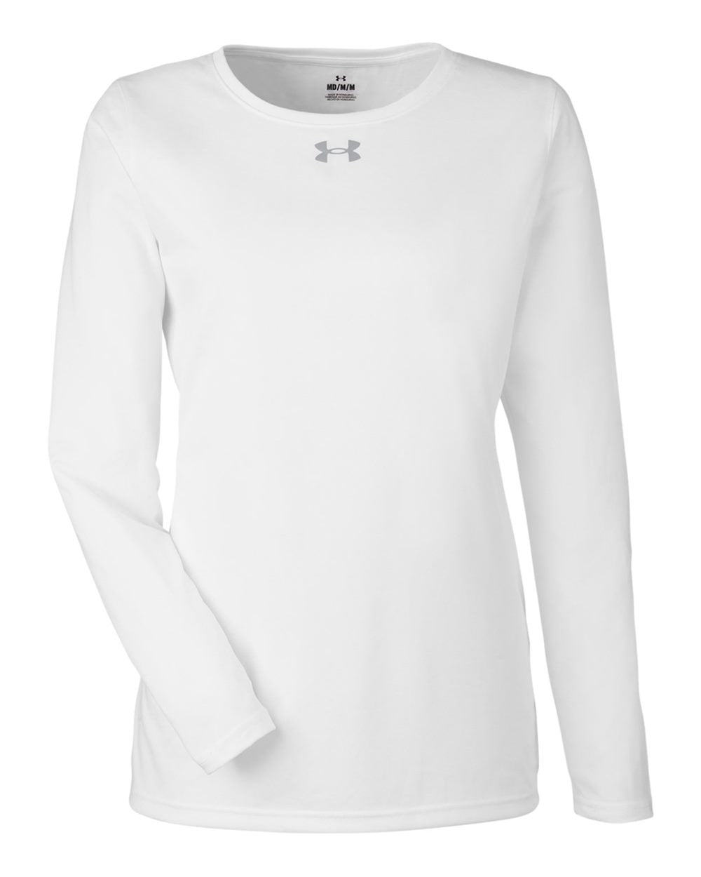 Under Armour Ladies' Team Tech Long-Sleeve T-Shirt - White/ Mod Grey