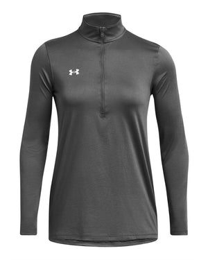 Under Armour Ladies' Team Tech Half-Zip - Castlerock/ White