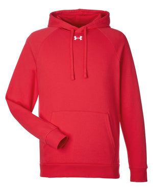 Under Armour Men's Rival Fleece Hooded Sweatshirt - Red/ White