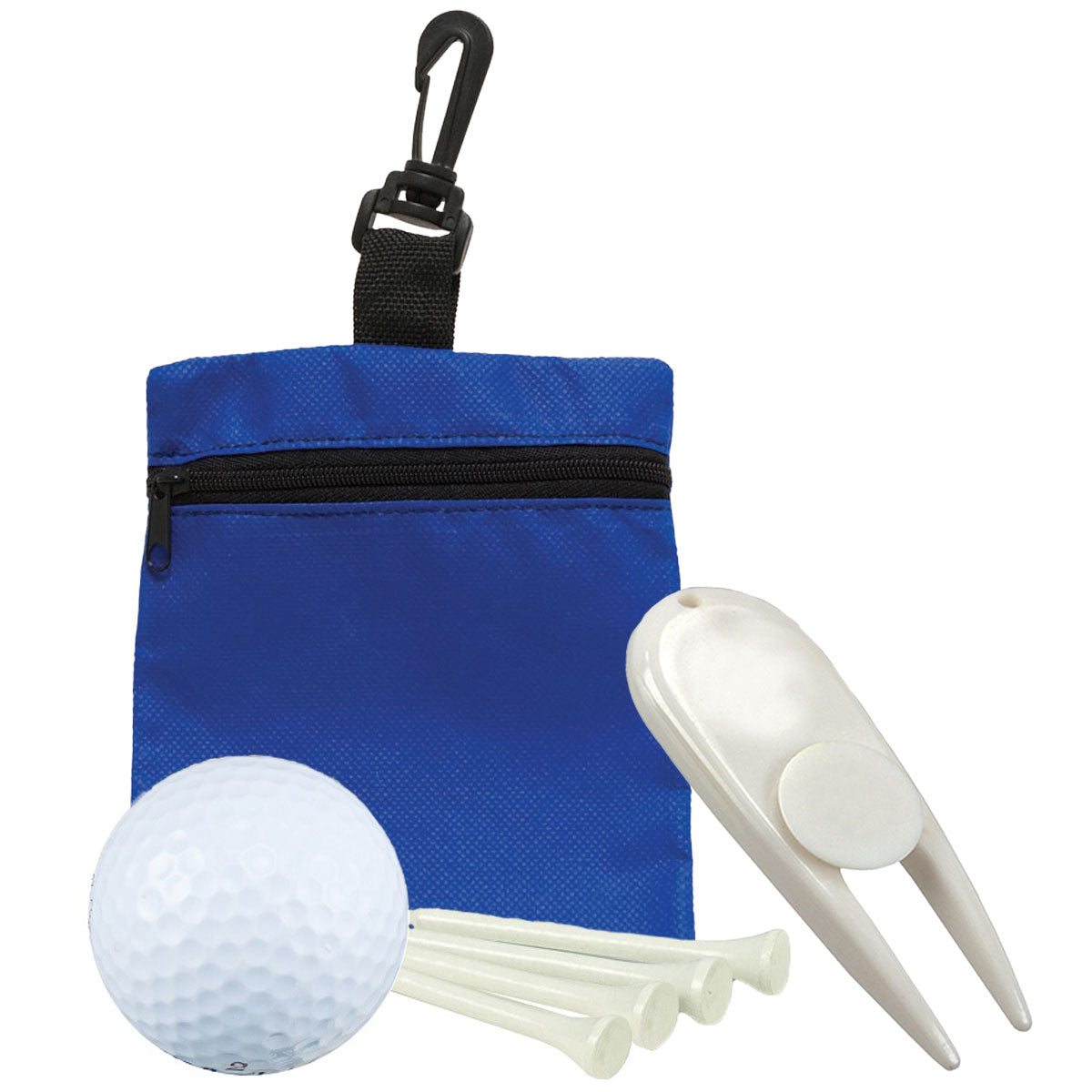 Golf in a Bag Gift Set - Royal Bag With White Divot Tool