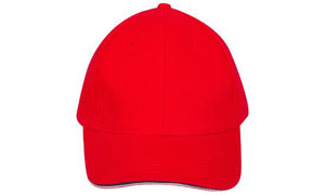 6 Panel HBC Double Sandwich Cap - Custom Embroidered -