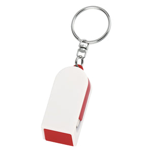 Phone Stand And Screen Cleaner Combo Key Chain - Red