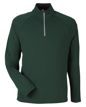 Men's Origin Performance Pique Quarter-Zip - Forest/Carbon