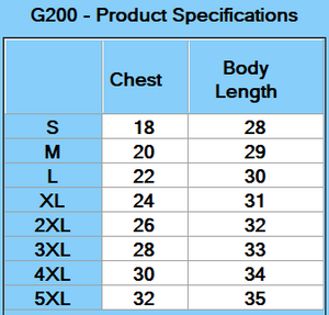 Gildan Unisex Ultra Cotton® T-Shirt - Specs