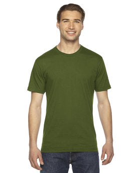 American Apparel Unisex Fine Jersey Short-Sleeve T-Shirt - Olive