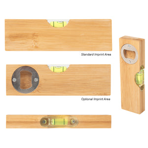 Bamboo Level With Bottle Opener - Bamboo