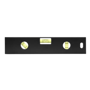 6" Ruler With Level - Black