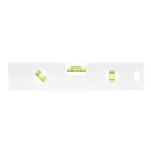 6" Ruler With Level - White
