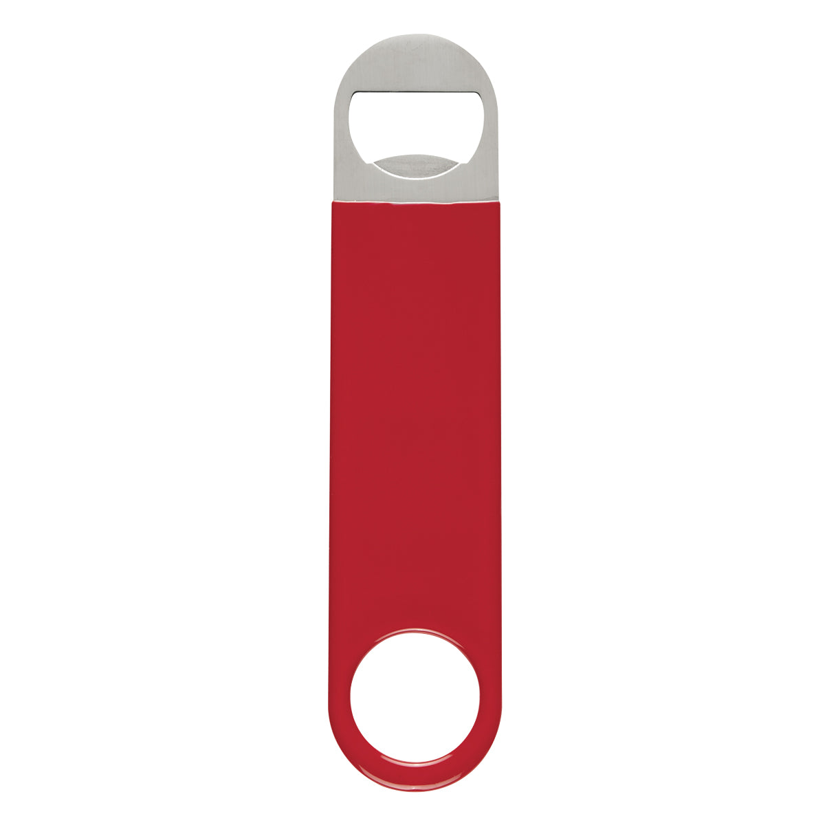 Large Vinyl Coated Stainless Steel Bottle Opener - Red