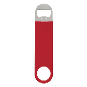 Large Vinyl Coated Stainless Steel Bottle Opener - Red