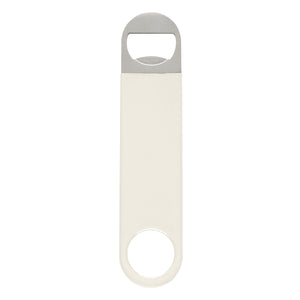Large Vinyl Coated Stainless Steel Bottle Opener - White