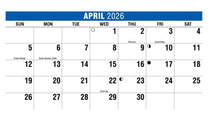 Classic Cars 2026 Promotional Desk Calendar