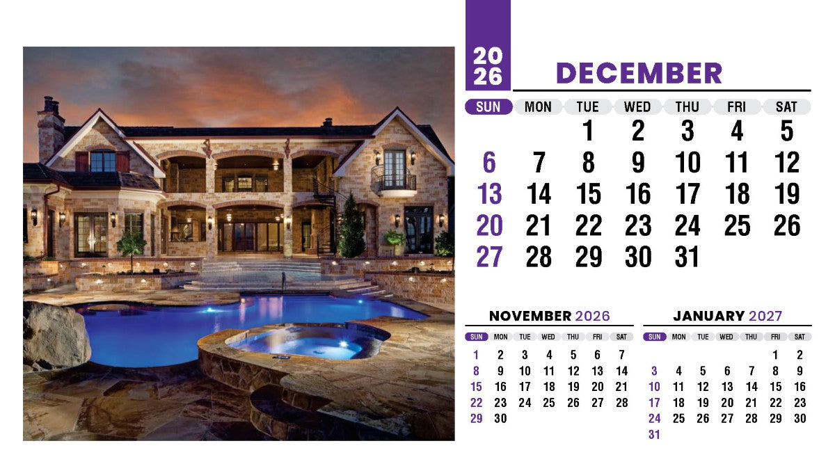 Homes 2027 Promotional Desk Calendar