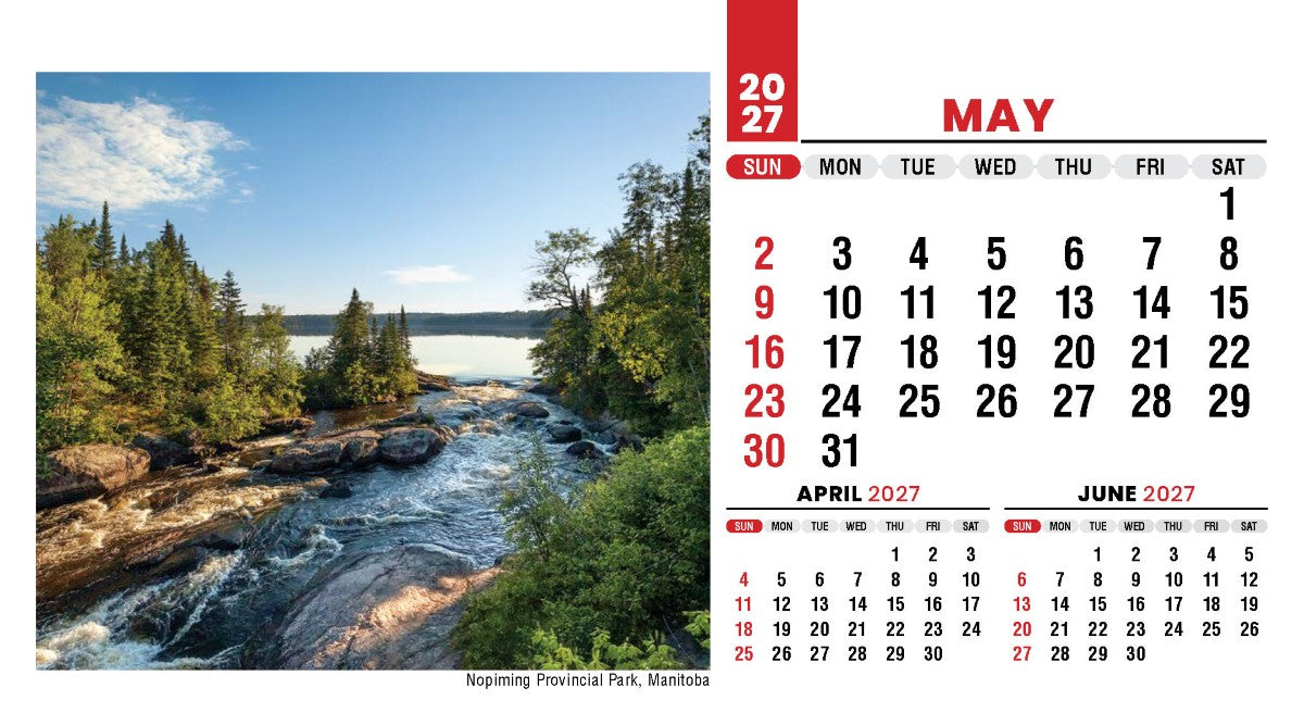 Scenes of Canada 2027 Promotional Desk Calendar