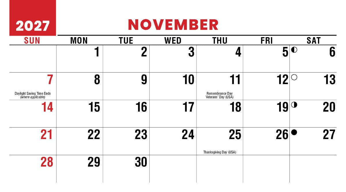 Scenes of Canada 2027 Promotional Desk Calendar