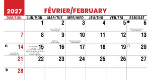 Scenes of Canada French English 2027 Promotional Desk Calendar