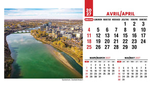 Scenes of Canada French English 2027 Promotional Desk Calendar