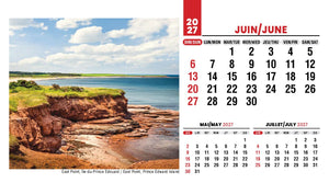 Scenes of Canada French English 2027 Promotional Desk Calendar