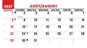 Scenes of Canada French English 2027 Promotional Desk Calendar