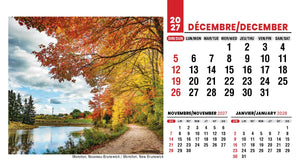 Scenes of Canada French English 2027 Promotional Desk Calendar