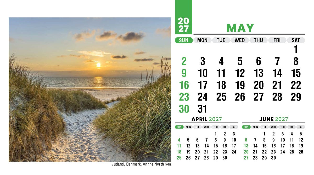 Sun, Sand & Surf 2027 Promotional Desk Calendar