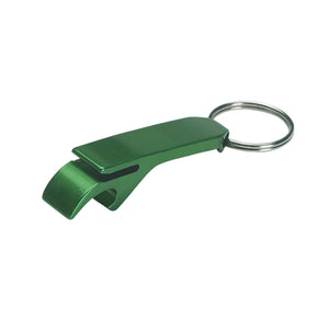 Aluminum Bottle/Can Opener Key Ring - Green