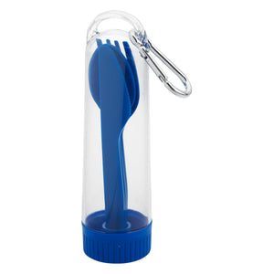 Utensil Kit With Carabiner - Blue