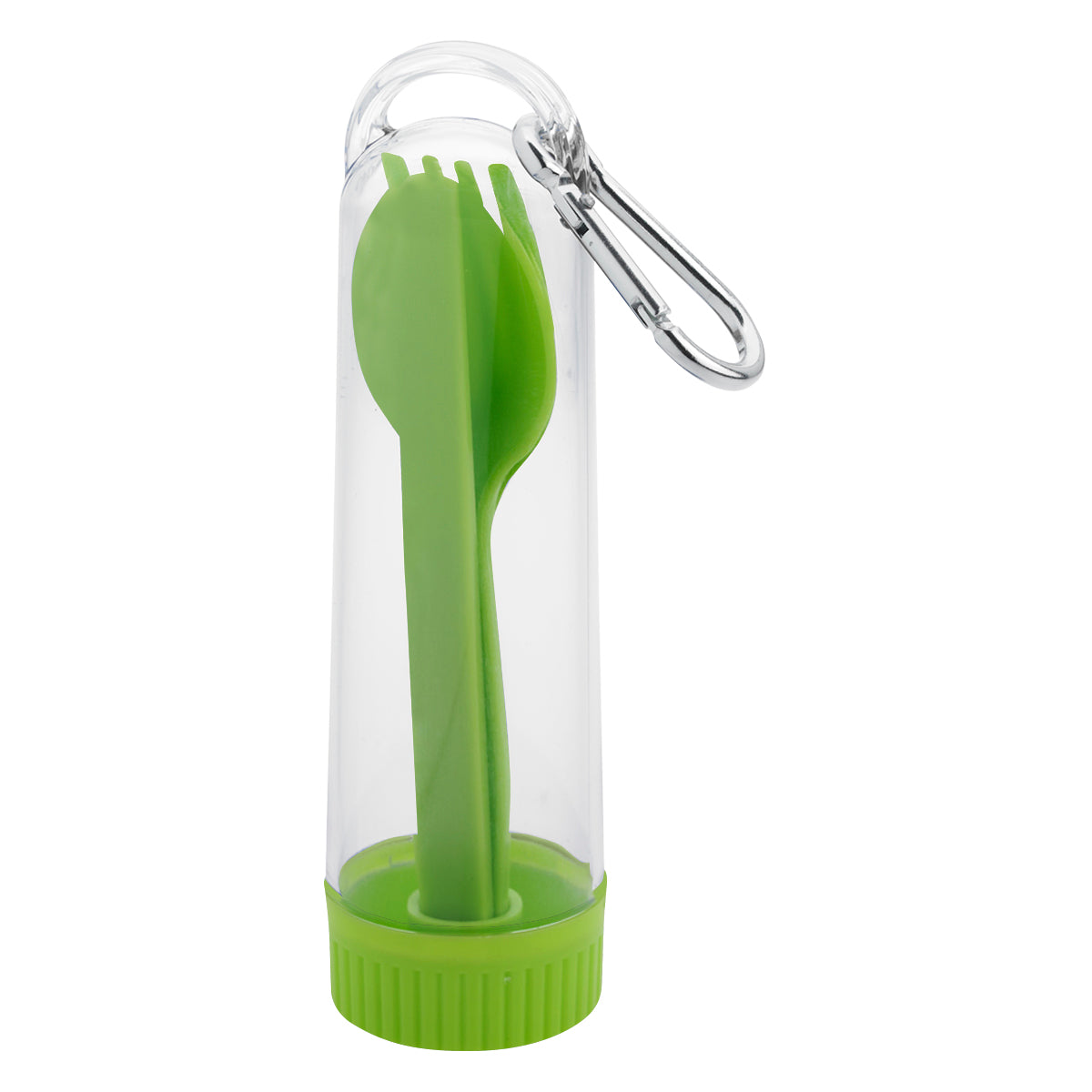 Utensil Kit With Carabiner - Lime